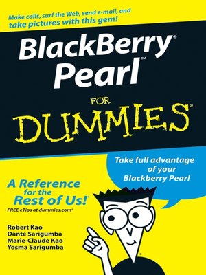 cover image of BlackBerry Pearl For Dummies